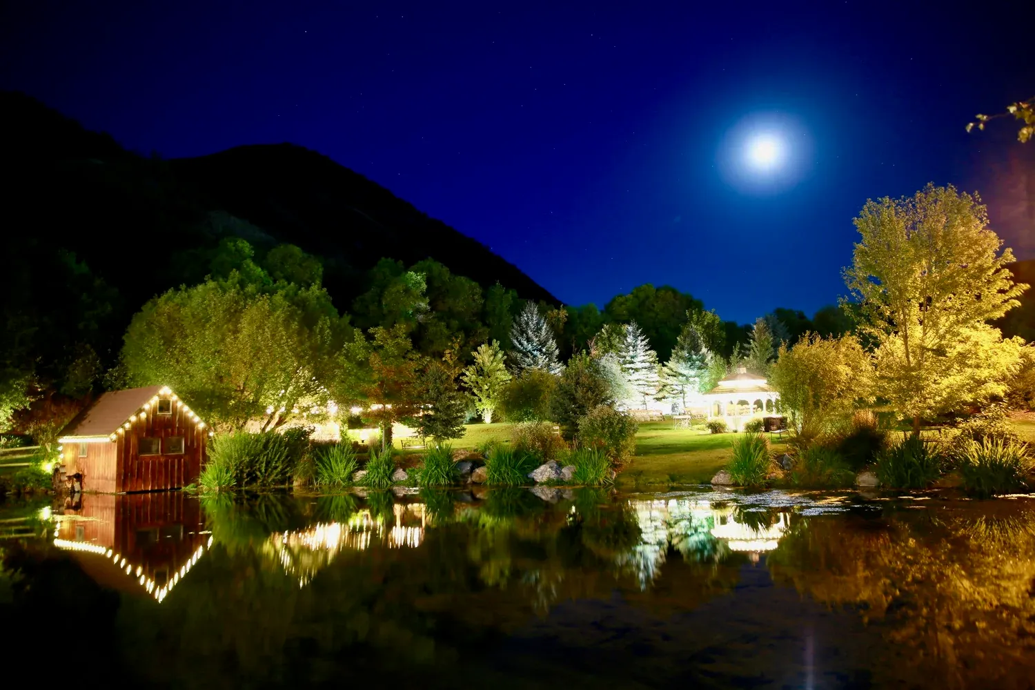 Conrad Ranch at night
